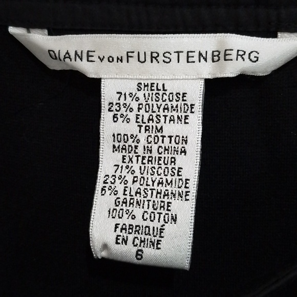 D3 Diane Von Furstenberg 6 black dress with pockets - Picture 4 of 5